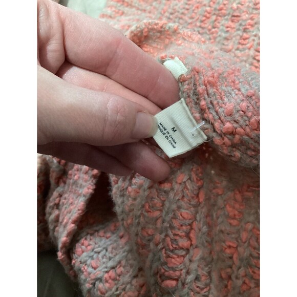 Moth Pink Knit Chunky Knit Pullover Sweater Side Zipper M Wool Blend - Picture 5 of 6
